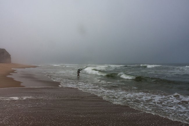 Inshore fishing the surf for Stripers in the Suds on the California Beaches | Saltwater fly fishing