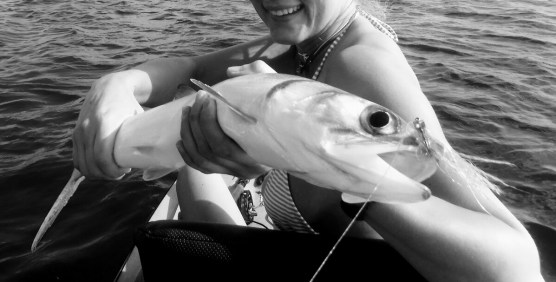 Saltwater fly fishing - White Clouser fly for saltwater