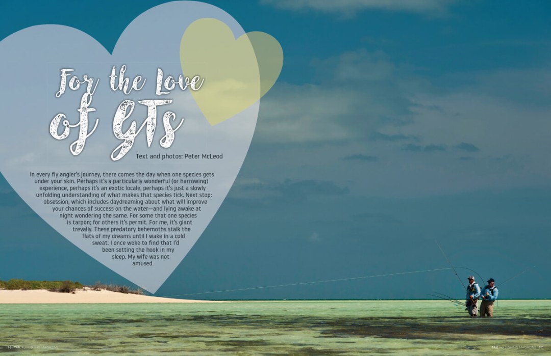 Saltwater fly fishing for GTs