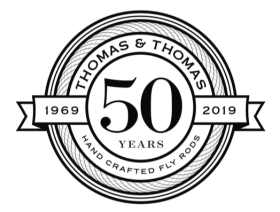 thomas and thomas 50 year logo -tail fly fishing magazine